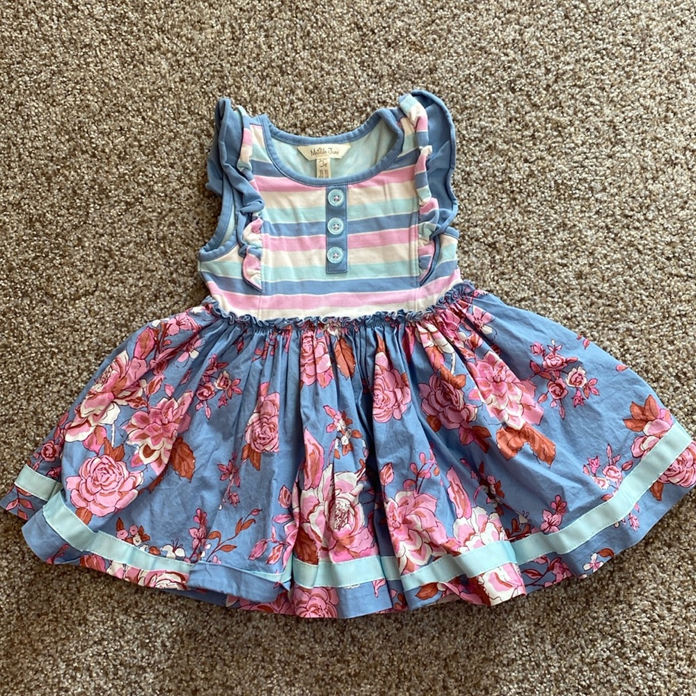 Matilda Jane Girls Libby Just Imagine Floral Dress Size 2